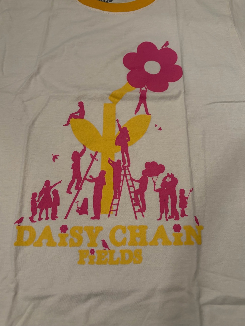 Daisy Chain Fields Ringer Tee Size Small - Picture 2 of 4